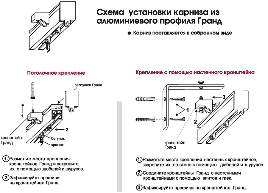 Бегунок гранд для карниза